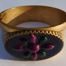Nicole Miller New York Gold Plated Brass Enamel Cuff Bracelet