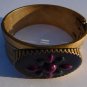 Nicole Miller New York Gold Plated Brass Enamel Cuff Bracelet