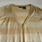 Metallic Gold Pullover Sweater Top L New