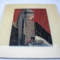 Vintage Ceramic Art Tile Men in Renaissance Costume with Goose