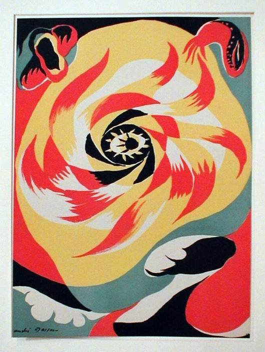 Andre Masson The Sun Lithograph Print Original VERVE 1938 France