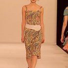 Marc Jacobs Skirt Yellow Purple Silk Runway sz 10 M