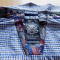 English Laundry Shirt Blaque Label Blue Plaid M New