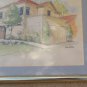 Vintage Painting Bob Botes California Country Scene Ink & Watercolor