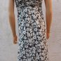 BCBG Dress New MAX AZRIA Black White Floral Empire Waist sz S