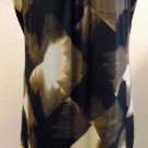 DANA BUCHMAN Dress Black Brown Jersey Crochet L New