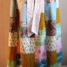 Vintage Long Skirt Country Peasant Bohemian Cotton Eyelet Lace sz S M Handmade