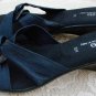 Italian Blue Wedge CONNIE Shoes Slides with Buckle 10 Italy New