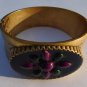 Nicole Miller Bracelet New York Gold Plated Brass Enamel Cuff