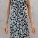 BCBG Dress MAX AZRIA Black White Floral Empire Waist sz S New