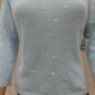 PIERRE CARDIN Pullover 50s Style Baby Blue Sequined Angora M New w/Tag