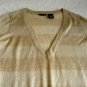 Vintage Metallic Gold Pullover Sweater Top L New