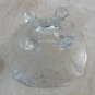 Vintage FOSTORIA Etching Glass Footed Creamer Sugar Bowl Vase Set of 3