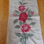 Vintage Russian Embroidery ROSES Linen Runner Placemat Set of Two