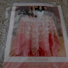VICTORIAN Lace Tablecloth Tuscany Hand Made Cotton 45” Square New