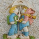 Vintage HOMCO Boy & Girl Young Love Wall Plaques Decor Home Interiors