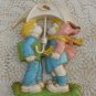 Vintage HOMCO Boy & Girl Young Love Wall Plaques Decor Home Interiors
