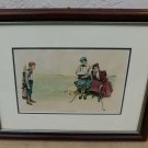 Charles Dana Gibson Is a Caddy Always Necessary Golf ART Print 1887 Framed