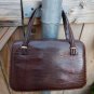Vintage Brown Alligator Crocodile Lizard El Trebol Buenos Aires Bag