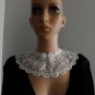 Vintage Removable Cream Crochet Lace Collar Dress