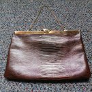 Vintage ETRA Lizard Croco Leather Evening Clutch Bag