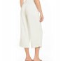 Karl Lagerfeld Women's White Wide Leg Cropped Lace Hem Culotte Pants 10 M New