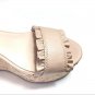 Kate Spade Tomas Nude Blush Beige Leather Wedge Sandals 9.5 NEW