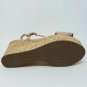 Kate Spade Tomas Nude Blush Beige Leather Wedge Sandals 9.5 NEW