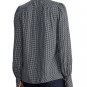 Ralph Lauren Checked Bow Detail Shirt Navy White L New