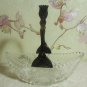 Vintage Russian Soviet Lead Crystal Silver Plated Handle Candy Vase USSR