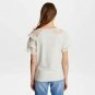 Karl Lagerfeld Paris Short Sleeve Jersey Knit Lace Yoke Gray Top XXS S New