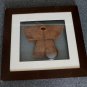 Antique Asian Chinese Coir Palm Leaf Rain Coat Baby Child Framed
