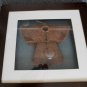 Antique Asian Chinese Coir Palm Leaf Rain Coat Baby Child Framed
