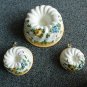 3 Italian Majolica Ceramic Pottery Mold Floral Italy Hand Painted Neiman Marcus