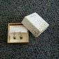 Stella Rose London Gold Plated Sterling Silver CZ Green Stone Earrings