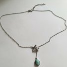 Sterling Silver Larimar Honu Turtle Necklace Made In Hawaii New