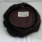 Vintage 50s Brown Mink Velvet Pillbox Hat Coralie
