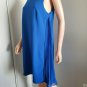 DKNY Royal Blue Pleated Cocktail Dress sz 10 New