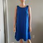 DKNY Royal Blue Pleated Cocktail Dress sz 10 New
