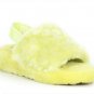UGG® Fluff Yeah Poppy Fur Slides Pollen Color sz 9 40 New