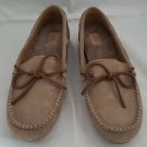 UGG Beige Shimmering Moccasins Slippers Bow Extra Insole sz 5 36 New