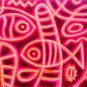 Mikhail Khodzhayants Pink Fishes Original Painting