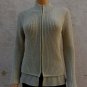ST.JOHN Beige Wool Silk Metallic Cardigan Sweater S P