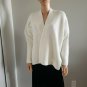A.IDA Italian White Knit Cardigan High-Low S Italy New