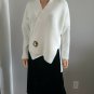A.IDA Italian White Knit Cardigan High-Low S Italy New