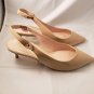 Kate Spade Shiloh Slingback Shoes Heels Nude Beige 8 New