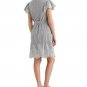 Ralph Lauren Eyelet Cotton Flutter-Sleeve Dress Blue White sz 8 New