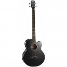 AB850F-BK Acoustic Bass Series electric Acoustic bass guitar, black, Cort