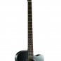 AB850F-BK Acoustic Bass Series electric Acoustic bass guitar, black, Cort