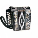 New Accordion "Souvenir" 15x12-I,  Palekh painting, Shuyskaya garmon
